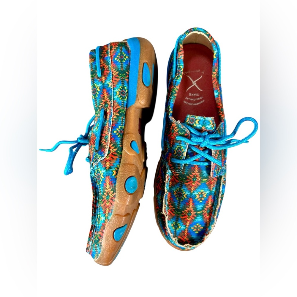Twisted X Women’s Canvas Mocassin Moc Boat Shoes 8.5 M - Picture 9 of 16